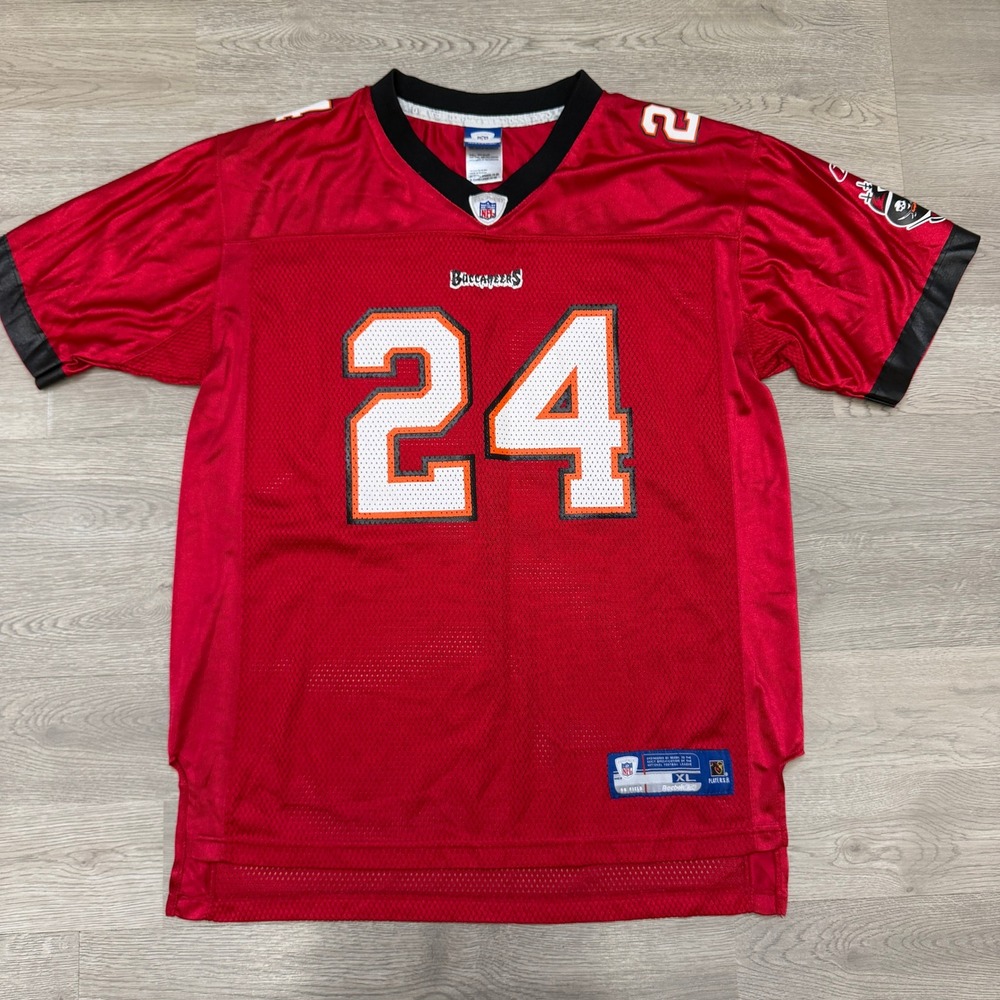 Kids Reebok NFL Tampa Bay Buccaneers Cadillac Williams 24 Jersey Red XL 18-20